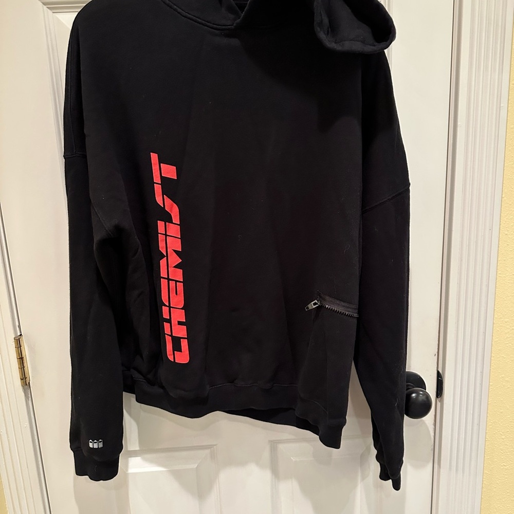 Chemist Black Hoodie with Red Logo